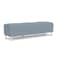 Lesro Siena Lounge Reception 3 Seat Bench, Brushed Steel, RS Rain Song Upholstery SN3001 - alternate 2